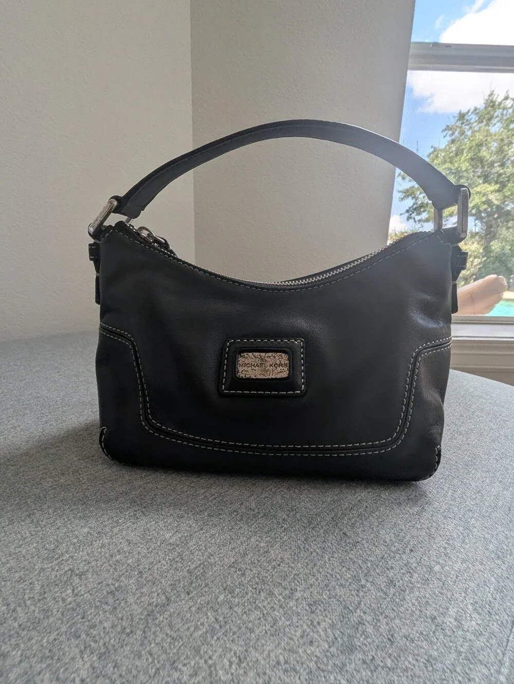 Vintage Michael Kors Black Leather Mini Shoulder Bag